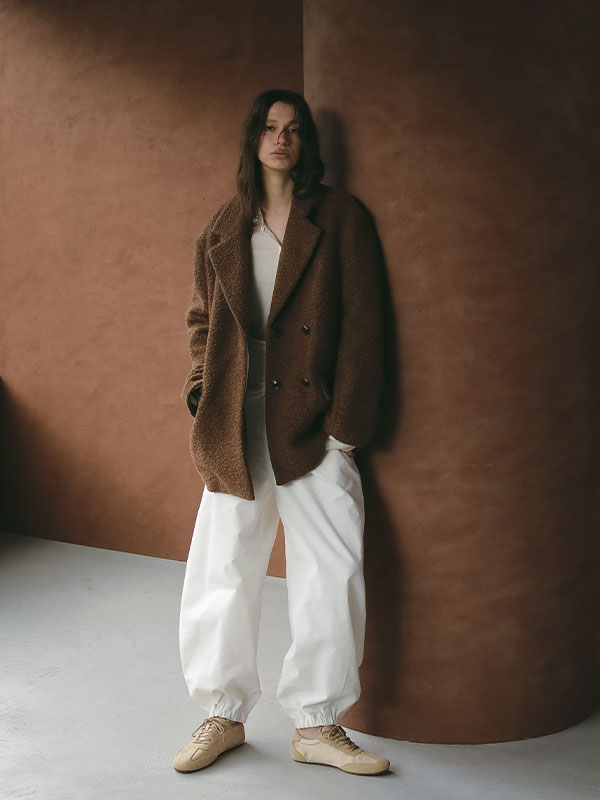 コーデュロイカーブジョガーパンツ