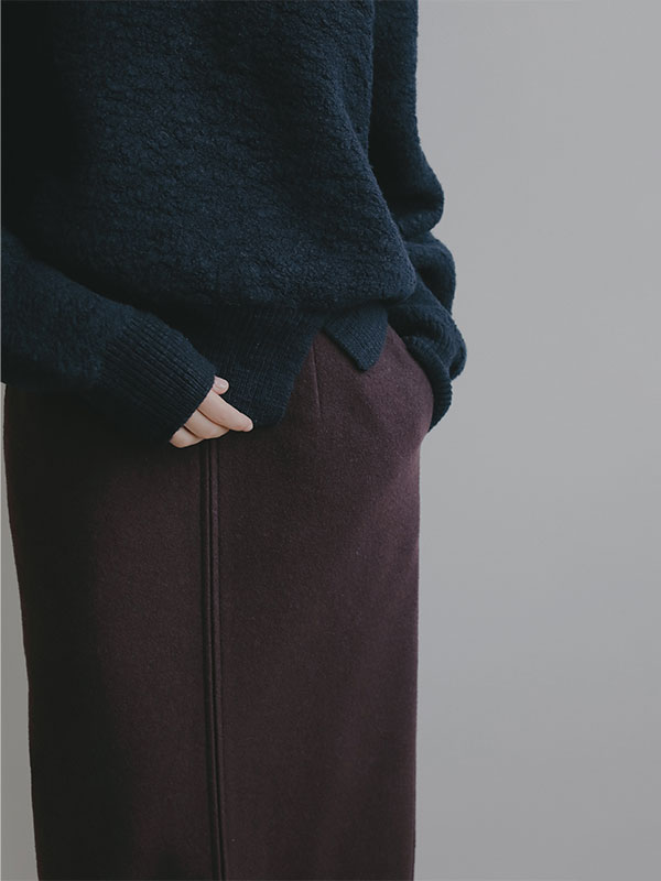 ダブルジップIラインロングスカート