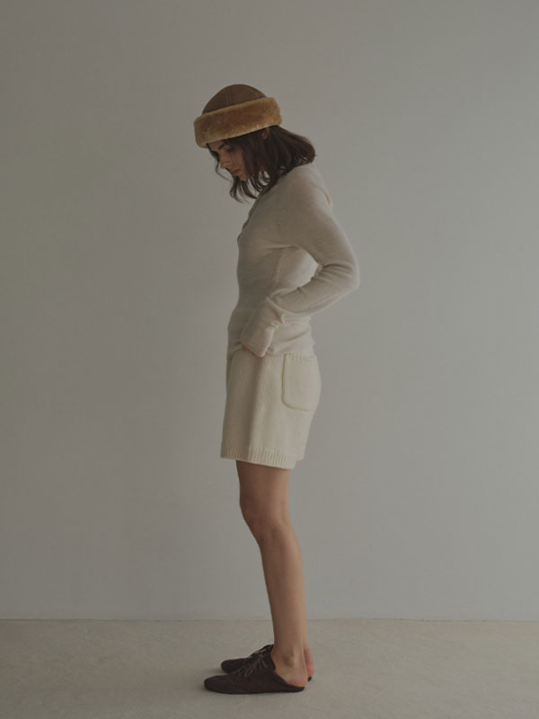 ローゲージニットショートパンツ