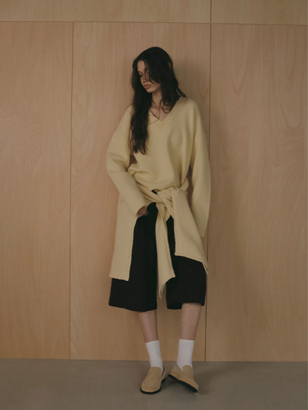 レイヤードニットラップスカート