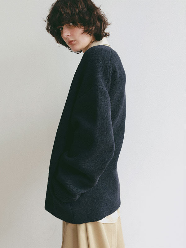 ダブルフェイスＶネックニットカーディガン