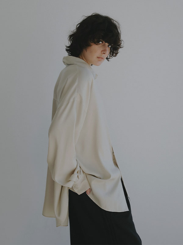 キュプラネクタイオーバーサイズシャツ