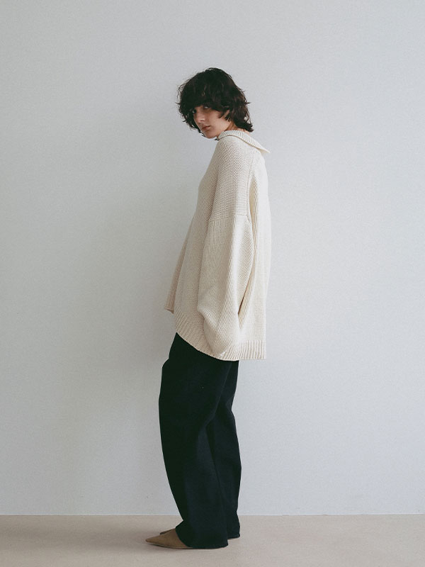 オーバーサイズスキッパーニットプルオーバー