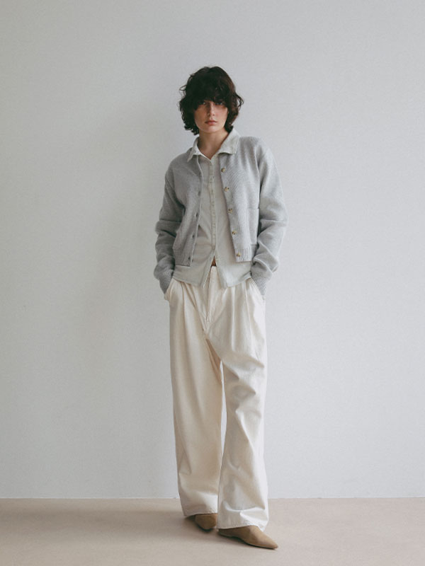 ミドルゲージコンパクトニットカーディガン