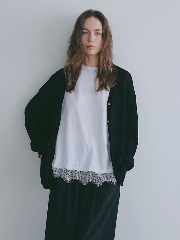 リリヤーンリネンVネックカーディガン