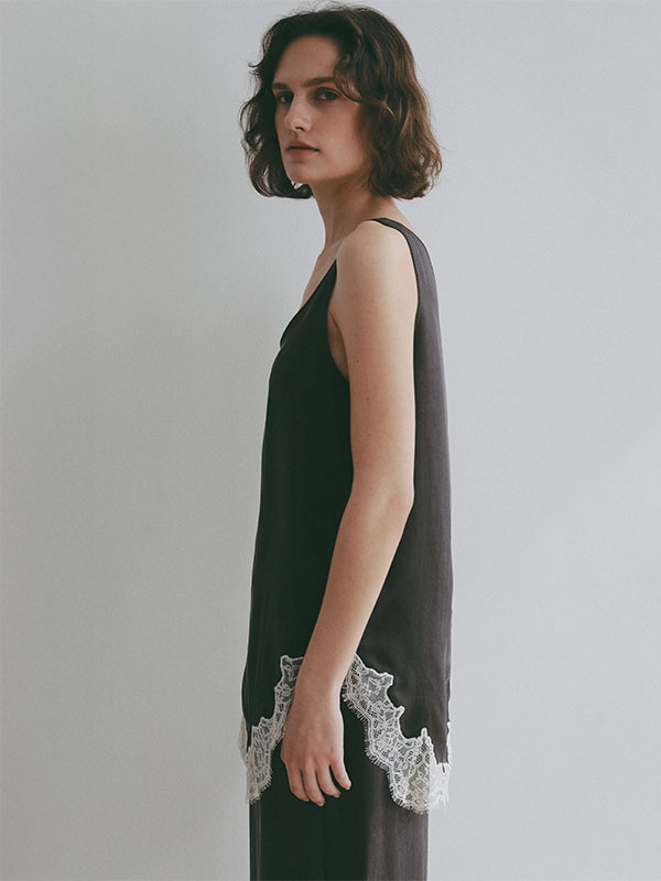 2Wayヘムレースキュプラタンクトップ