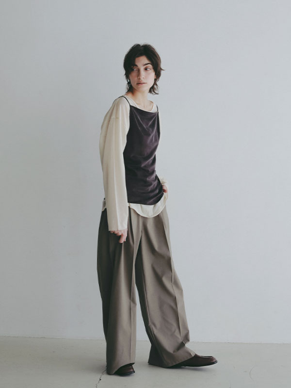 センターピンタックシアーロンTee