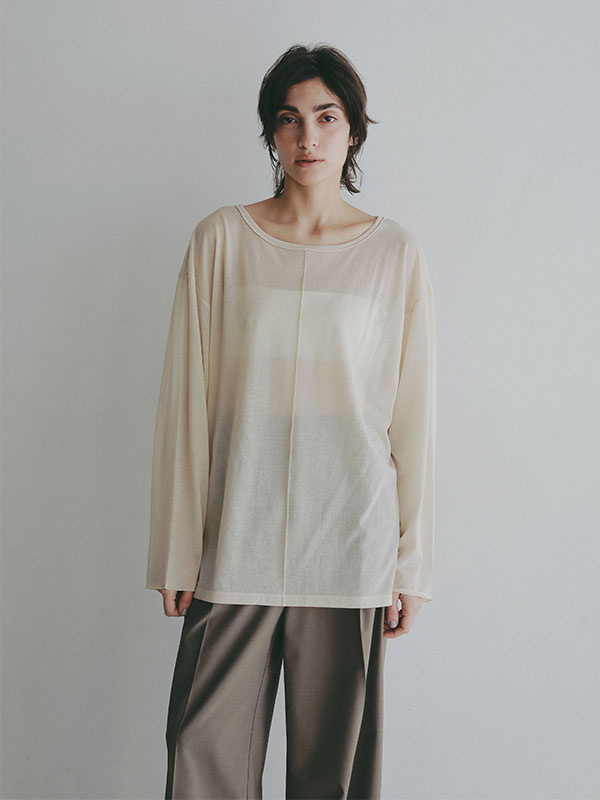 センターピンタックシアーロンTee(F WHITE): トップス │ ETRE TOKYO