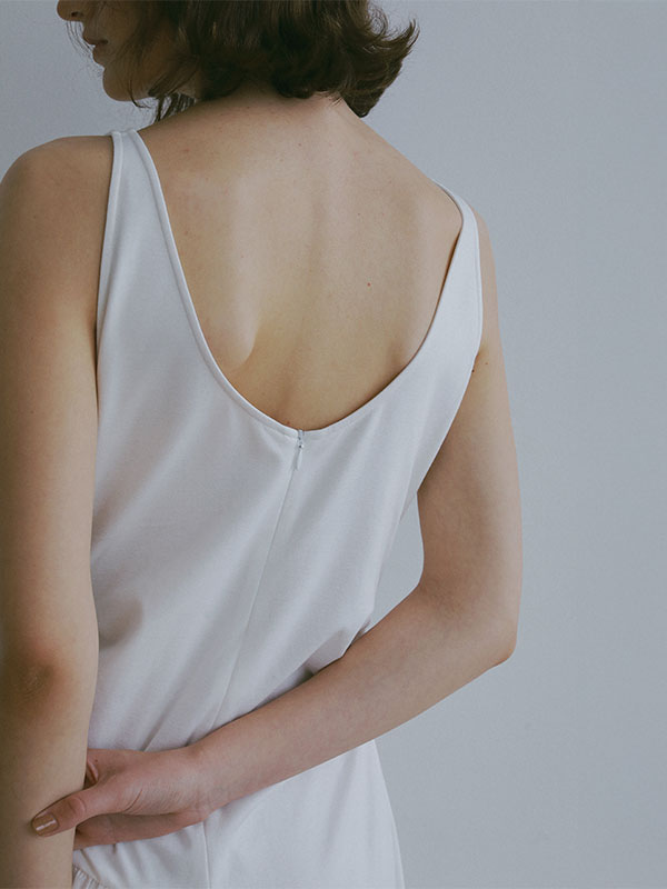 タンクトップコンビロングワンピース(S OFF WHITE): ワンピース