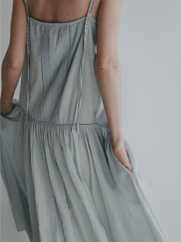 レースコットンキャミワンピース