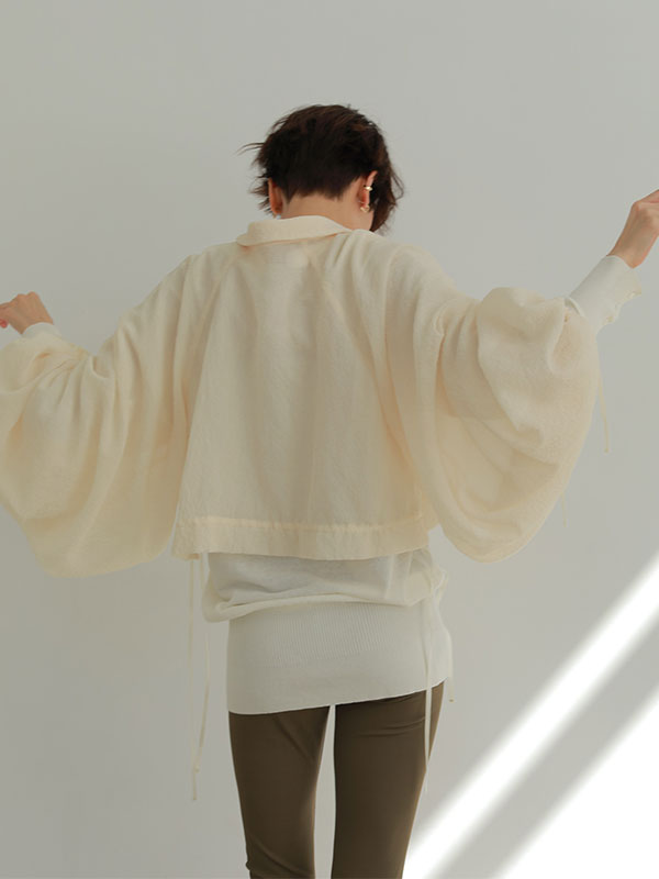 シャーリングシアーブラウス