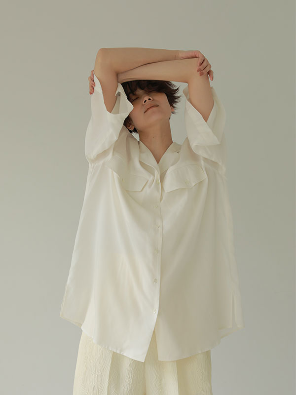 オーバーサイズワークシャツ(F WHITE): トップス │ ETRE TOKYO 
