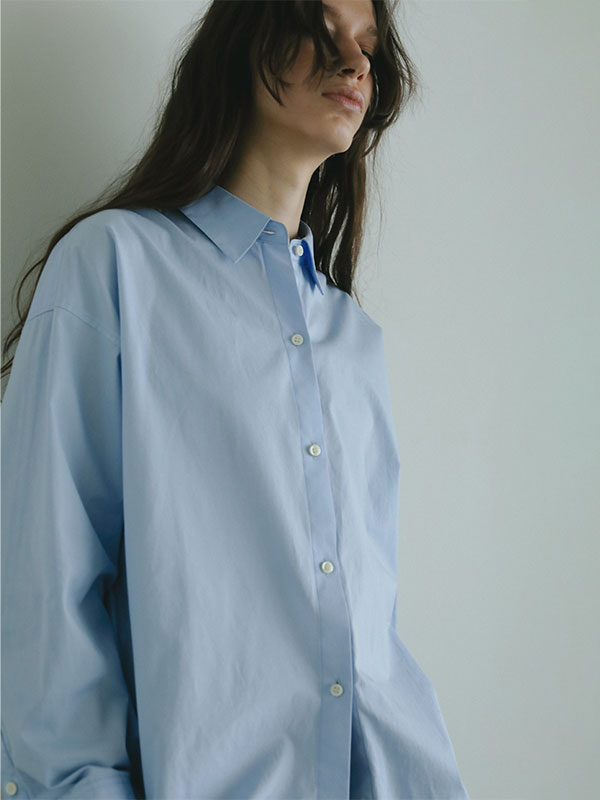 ETRE TOKYO　DEPENDRE　ブロードシャツ　ブルー DEPENDREブロードシャツ（シャツ/ブラウス）｜ETRE TOKYO