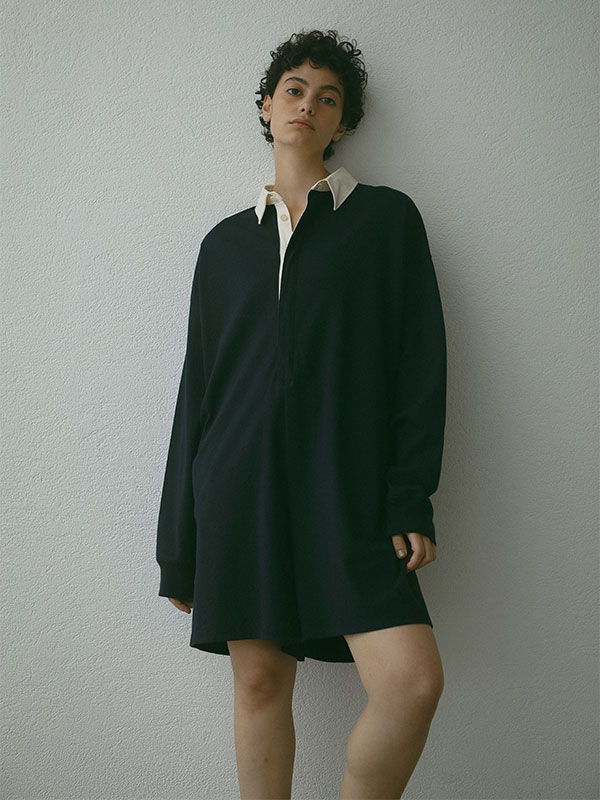 ラガーシャツショートオールインワン(S IVORY): ワンピース │ ETRE 