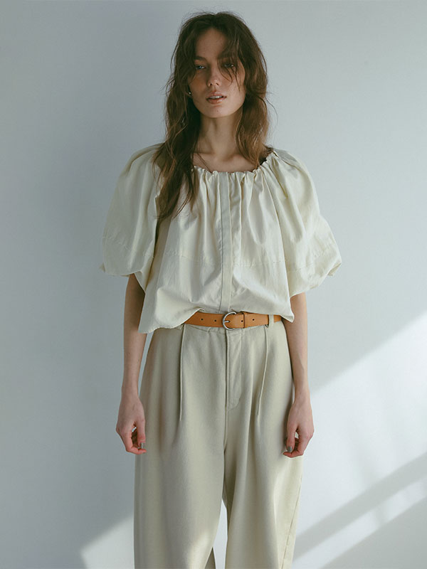 バルーンスリーブショートトップス(F IVORY): トップス │ ETRE