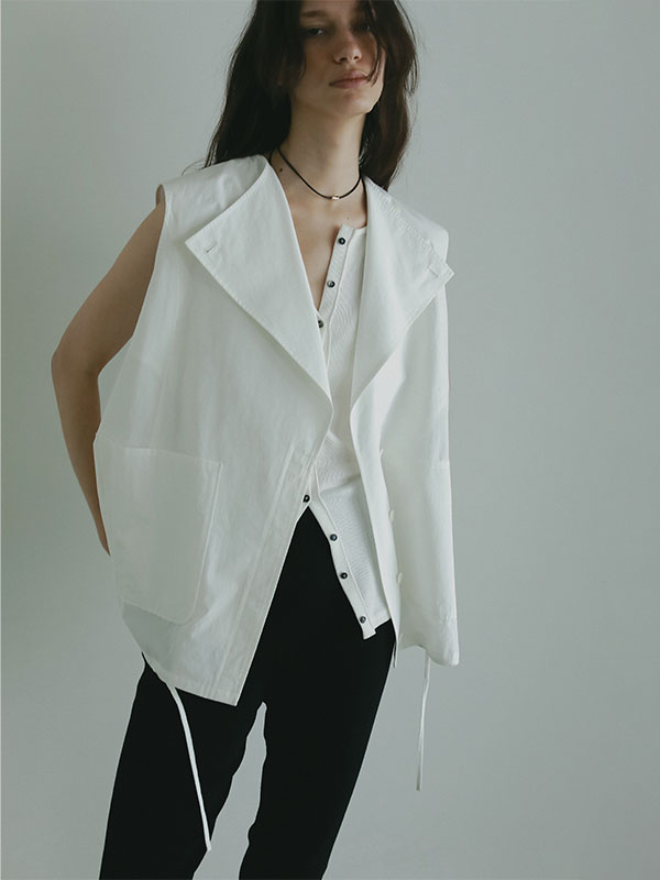 スリーブレスシャツジャケット