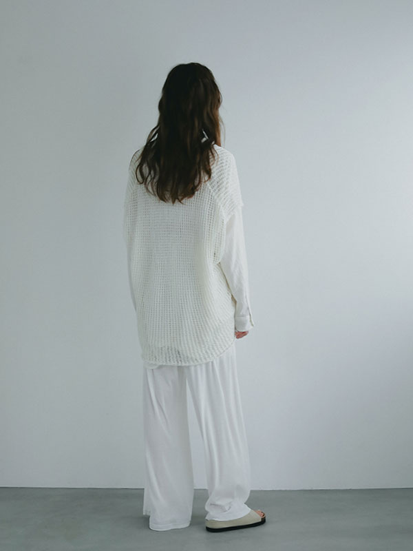 フィッシュネットスリーブレスニットプルオーバー