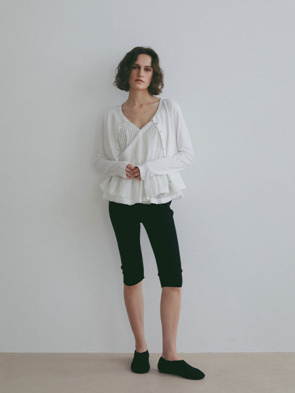 ホールガーメントニットバイカーパンツ