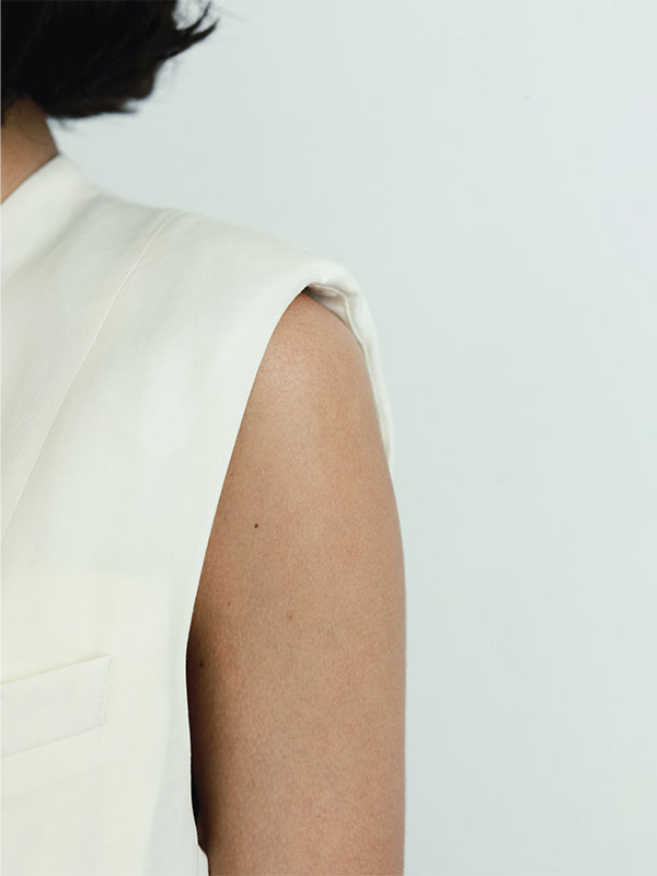 SANTEスリーブレスカーヴィーオールインワン(S OFF WHITE