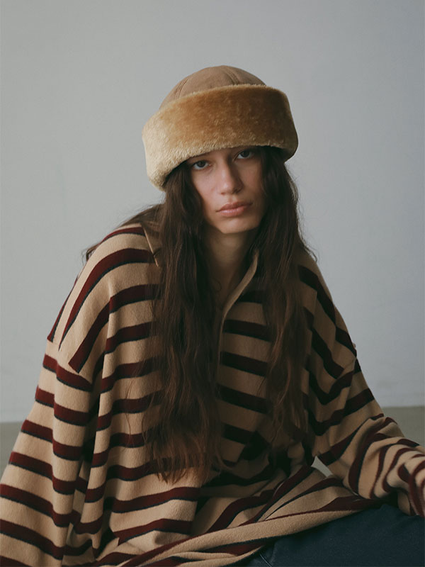 etretokyo マルチボーダーニットポロ ETRE TOKYO - マルチボーダーニットポロ (BEIGE) | ADDICT WEB SHOP