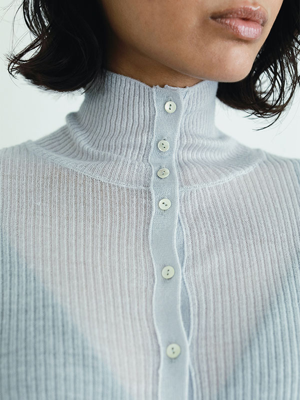 SANTEシルクカシミヤハイネックニットプルオーバー