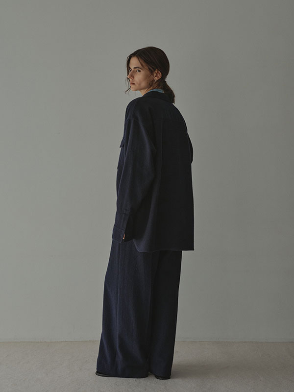 ウールツイルオーバーサイズシャツ