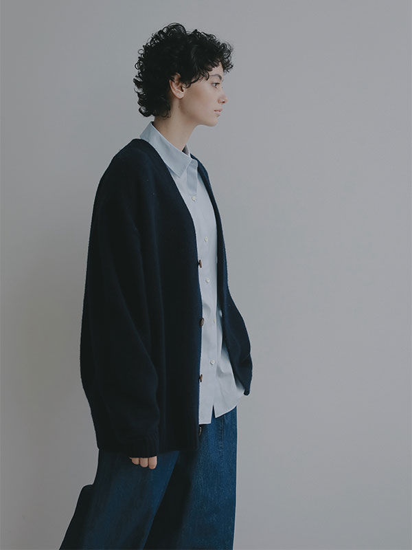 ミドルゲージVネックニットカーディガン(F GREY): トップス │ ETRE