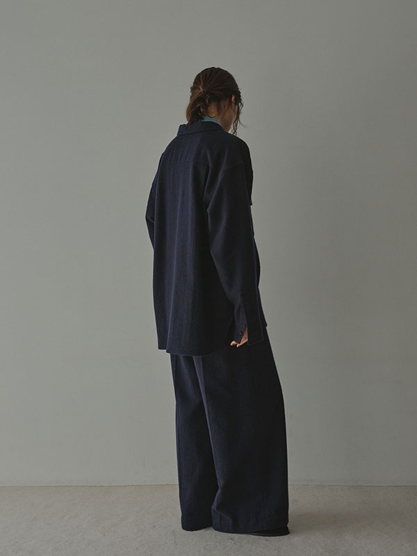 ウールツイルセミワイドパンツ