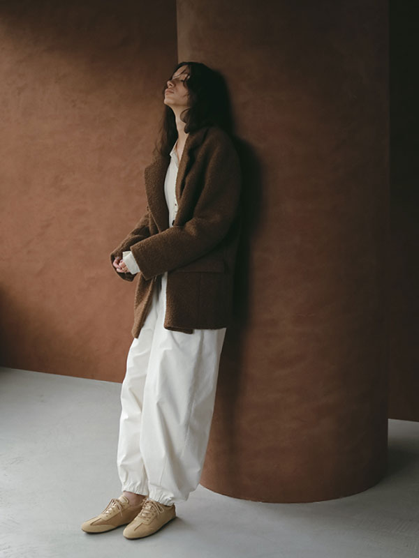 コーデュロイカーブジョガーパンツ