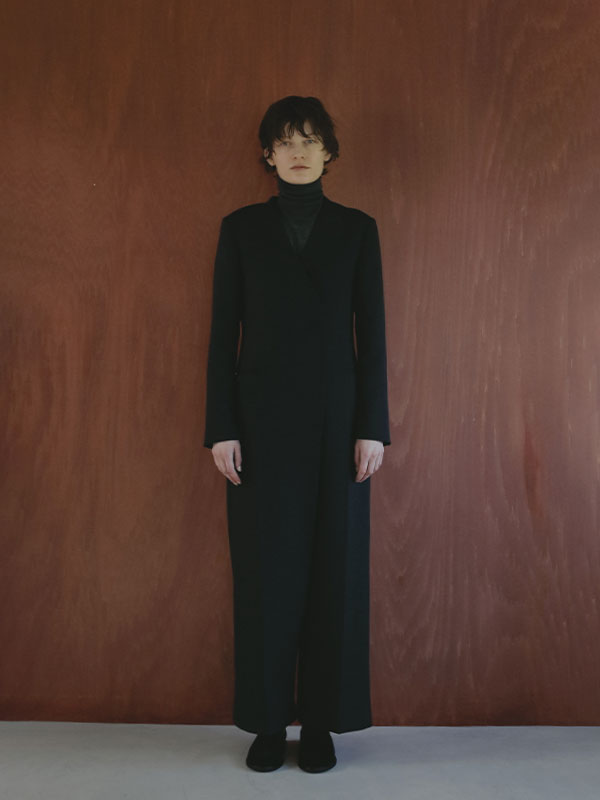 SANTEテーラードノーカラーオールインワン