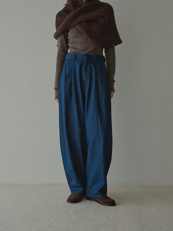 スウェードフラットローファー