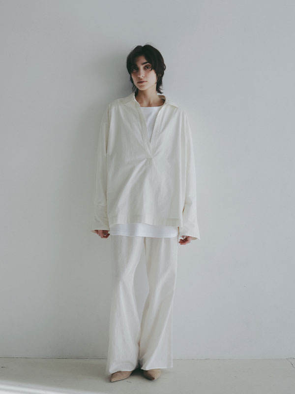 コットンシルクスキッパーシャツ