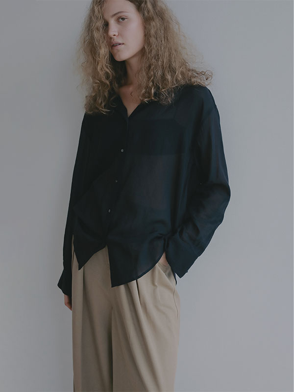 シアーコットンシャツ