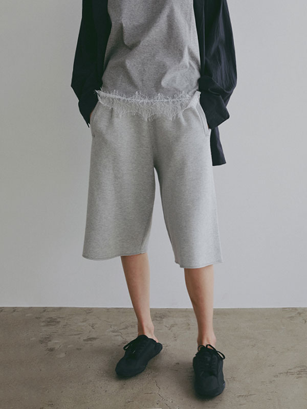 ダブルフェイスニットハーフパンツ(S GREY): ボトムス │ ETRE TOKYO