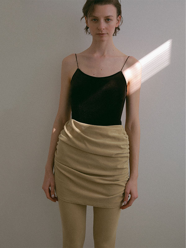 パイルギャザーミニスカート