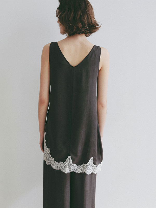 2Wayヘムレースキュプラタンクトップ