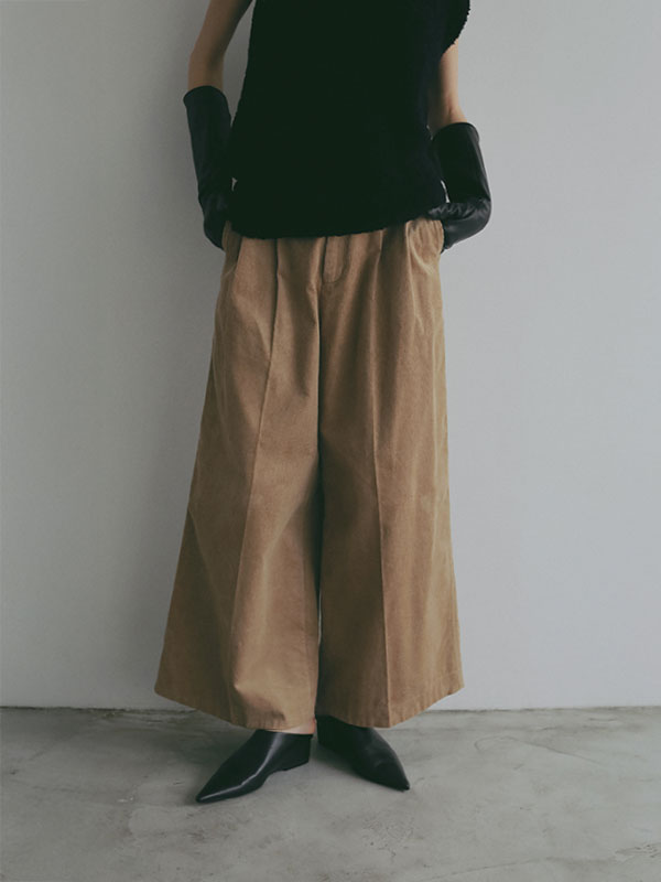 ファインウェルコーデュロイワイドパンツ