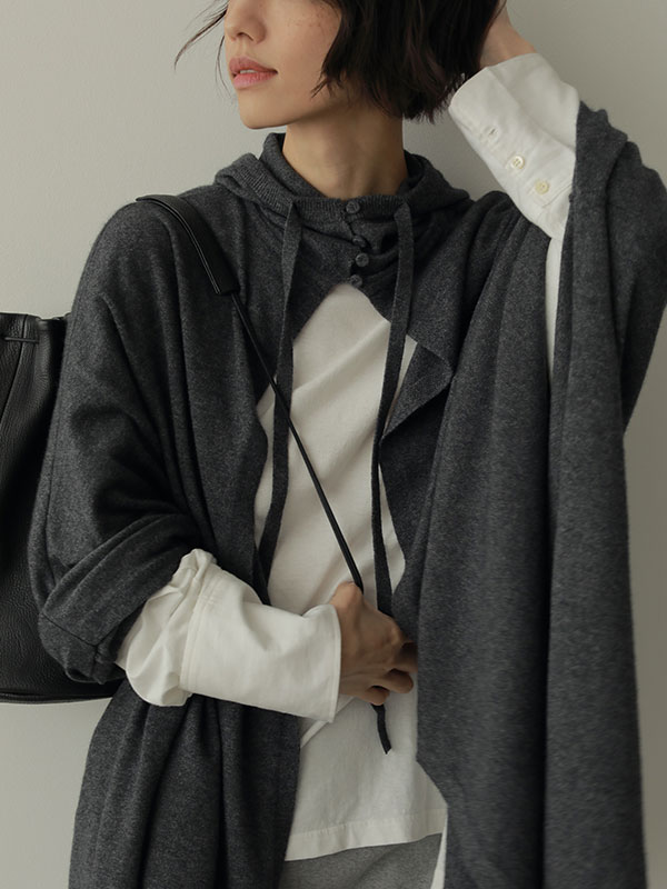 ウールカシミヤニットポンチョ(F BEIGE): トップス │ ETRE ウールカシミヤニットポンチョ(F BEIGE): トップス │ ETRE