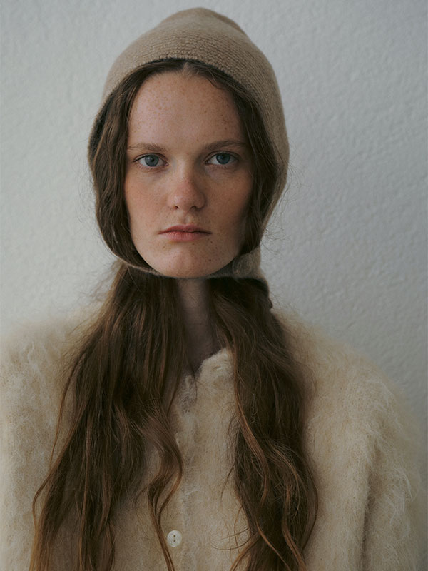 ヘザートーンニットボンネット