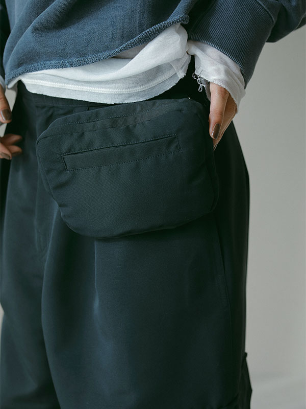 ウエストバッグパディングワークパンツ(S WHITE): ボトムス