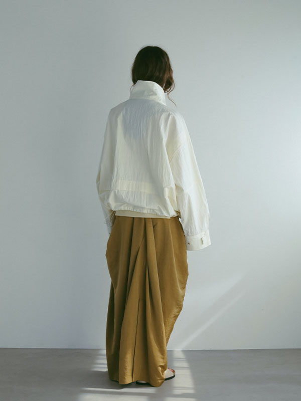 ボリュームスリーブショートブルゾン(S WHITE): アウター ボリュームスリーブショートブルゾン(S WHITE): アウター