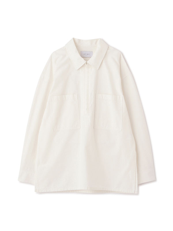 エトレトウキョウ ETRE' TOKYO サイドボタンシアープルオーバー （WHITE） エトレトウキョウ ETRE' TOKYO サイドボタンシアープルオーバー