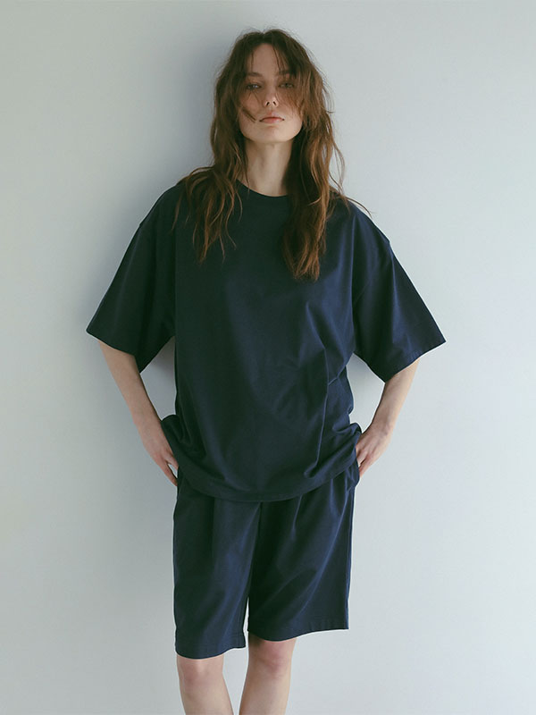 three dots パウダリーコットンショートパンツ