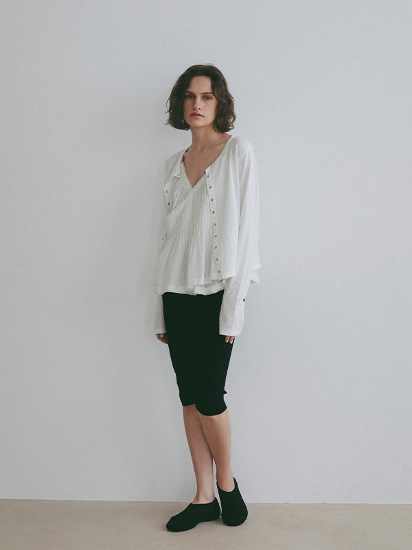 ホールガーメントニットバイカーパンツ