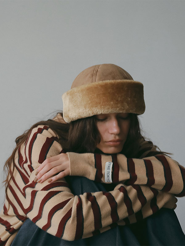 マルチボーダーニットポロ