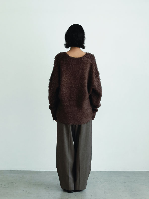 SANTEヘアリーシルクＶネックニットプルオーバー