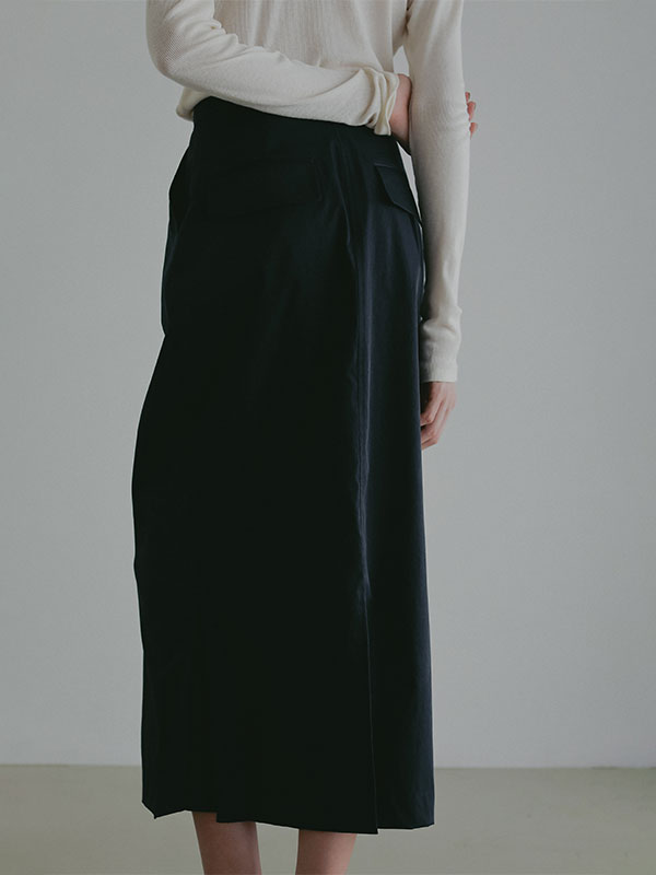 デザインラップロングスカート