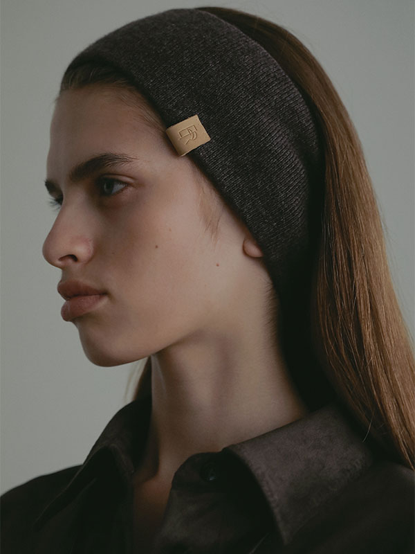 ウールカシミヤニットヘアバンド