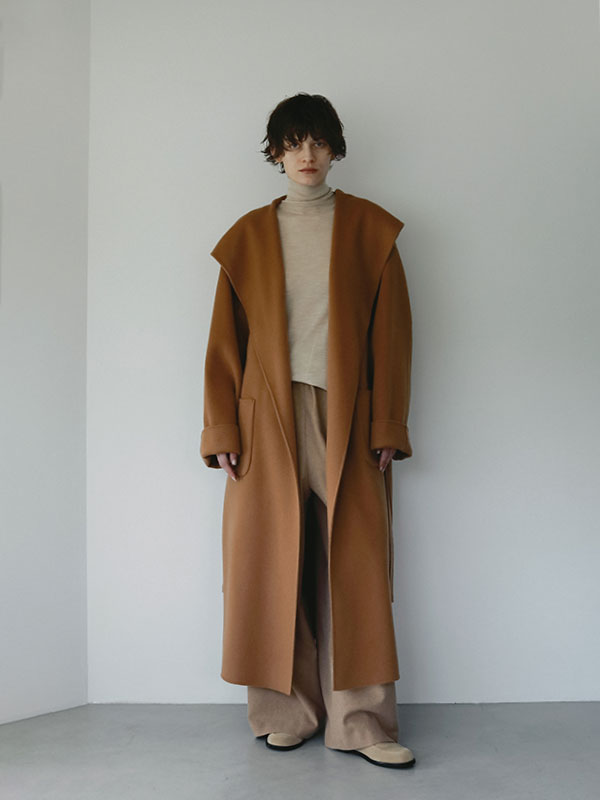 SANTEウールカシミヤフーディーリバーコート