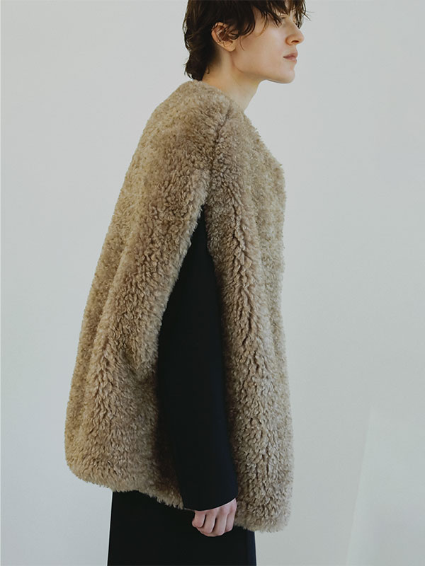 SANTEエコファーポンチョコート